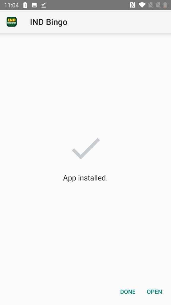 Ind Bingo Installed