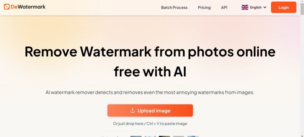 Dewatermark.ai homepage