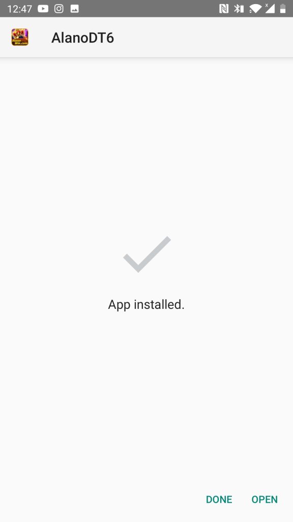 Alano DT6 APK installed