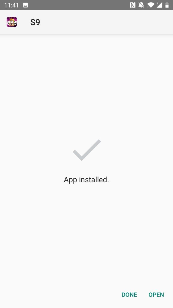 Super-S9-Game-APK-installed