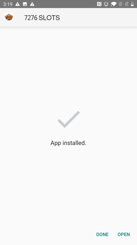 7276 Slot APK installed
