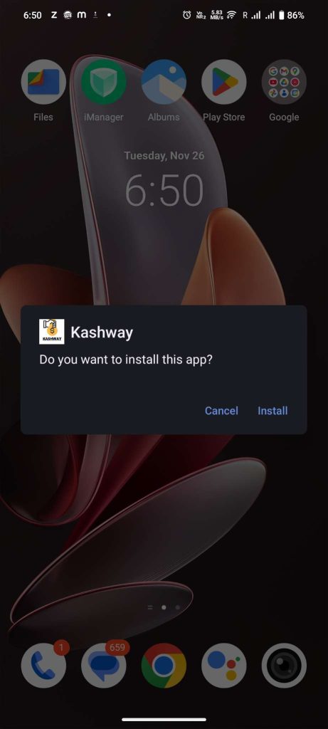 install Kashway Loan APK