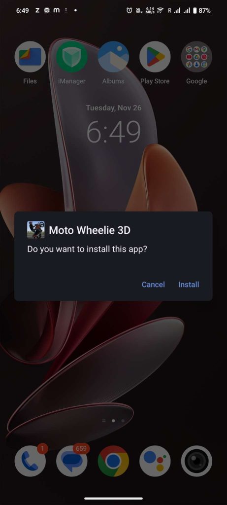 install Moto Wheelie 3D APK