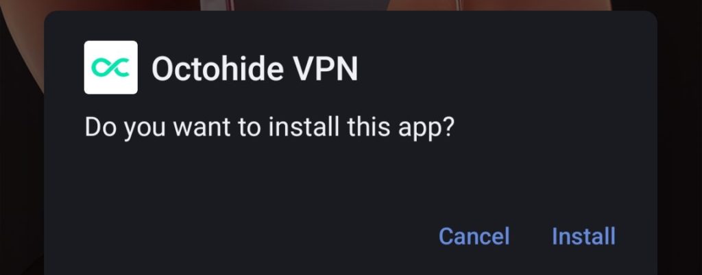 install Octohide VPN APK