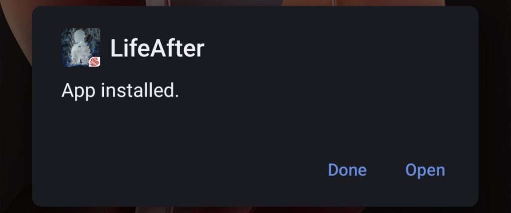 LifeAfter APK installed