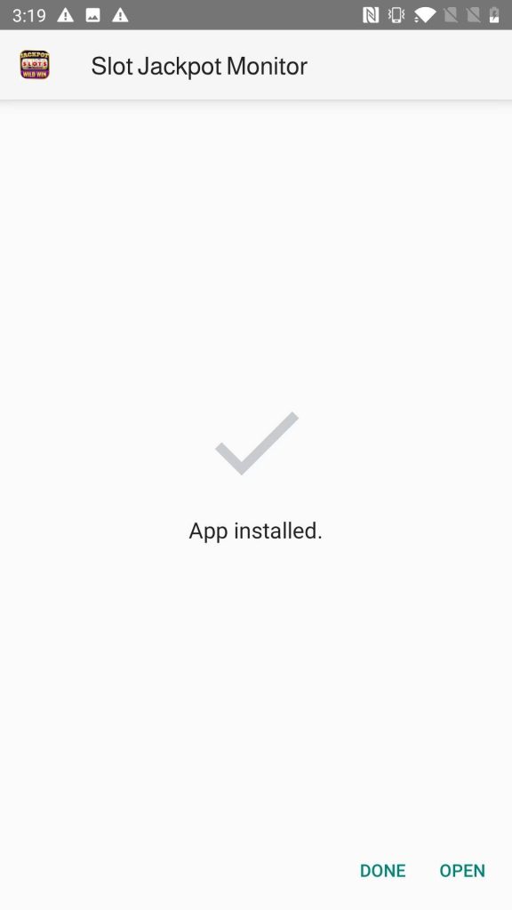 Slot Jackpot Monitor APK installed