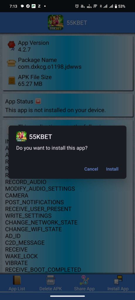 install 75Wbet APK