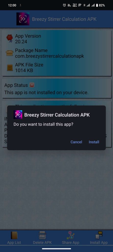 install Breezy Stirrer Calculation APK