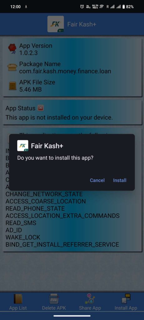 install Fair Kash