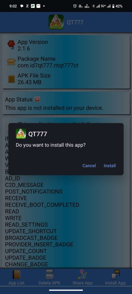 install QT777 APK