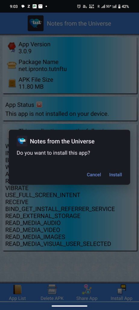 install Univer Note APK