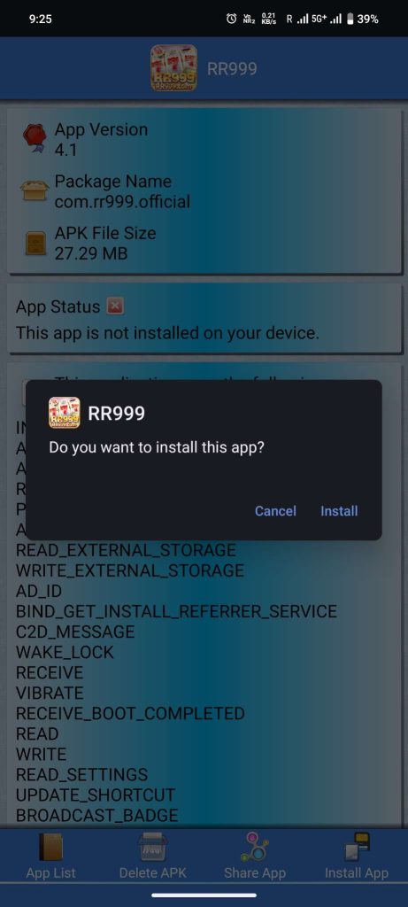 install RR999 APK