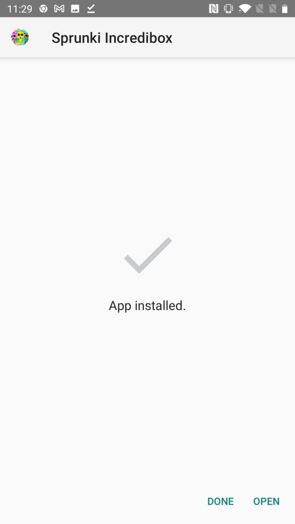 Sprunki APK installed