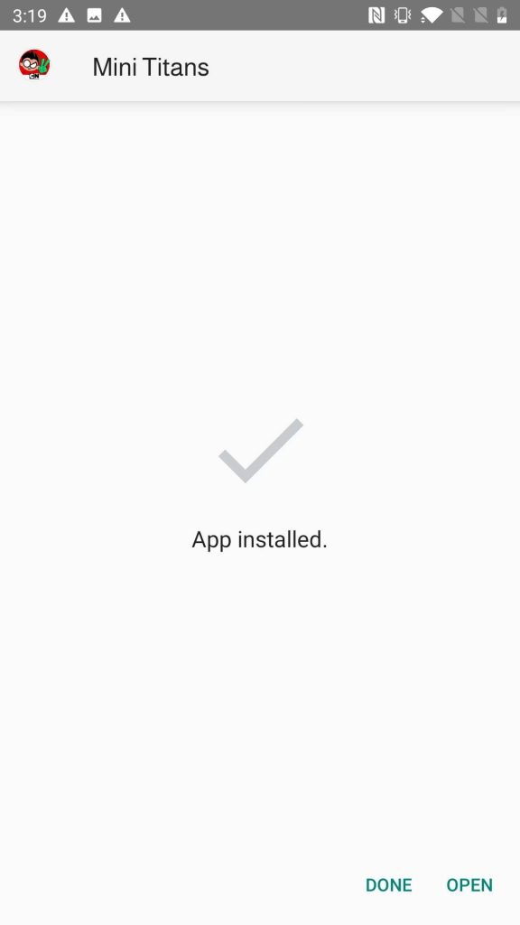 Mini Titans 2 APK installed