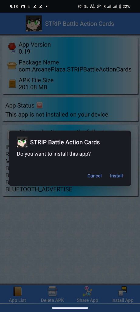 install STRIP Battle Action Cards APK