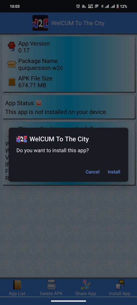 install Welcum APK