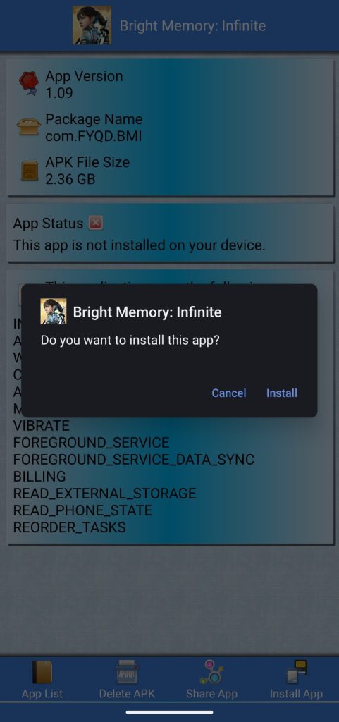 install Bright Memory: Infinite APK