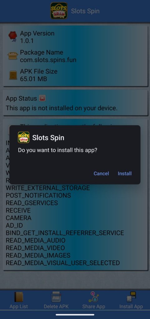 install Slots Spin APK