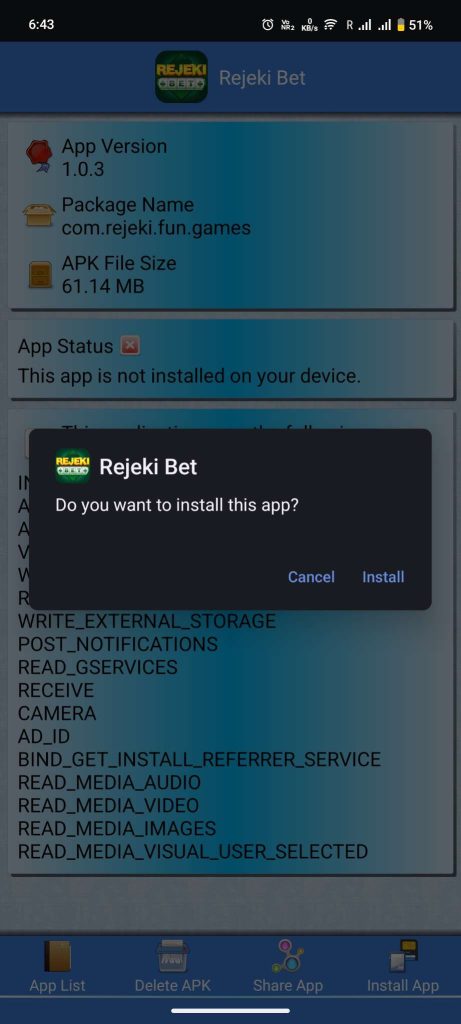 install Rejeki Bet APK