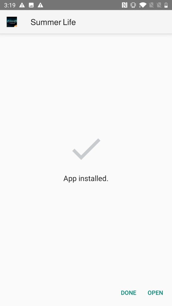 Summer Life In The Countryside APK installed