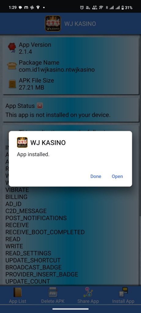 WJ Kasino installed