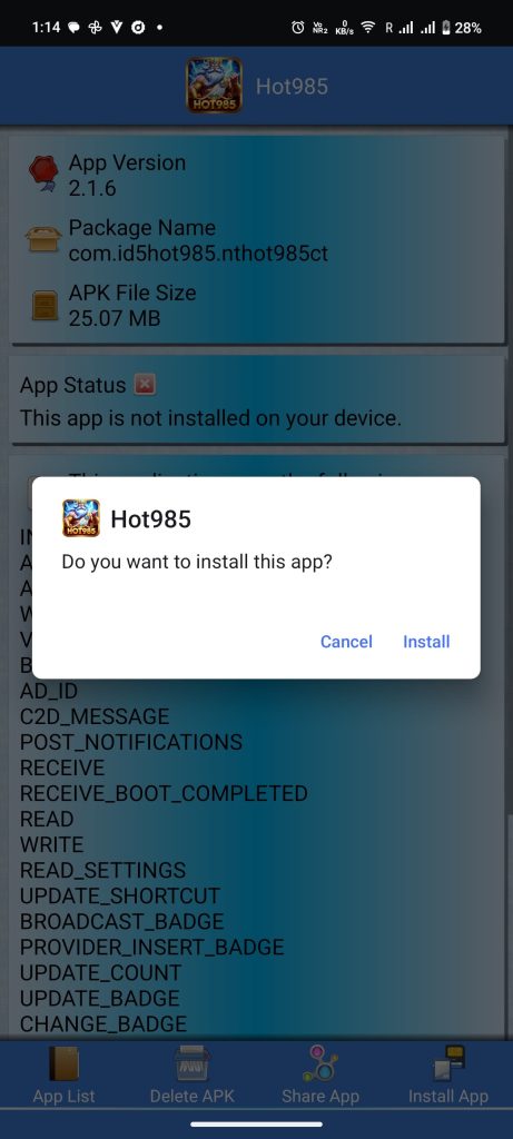 install Hot985
