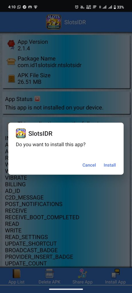 install SlotsIDR